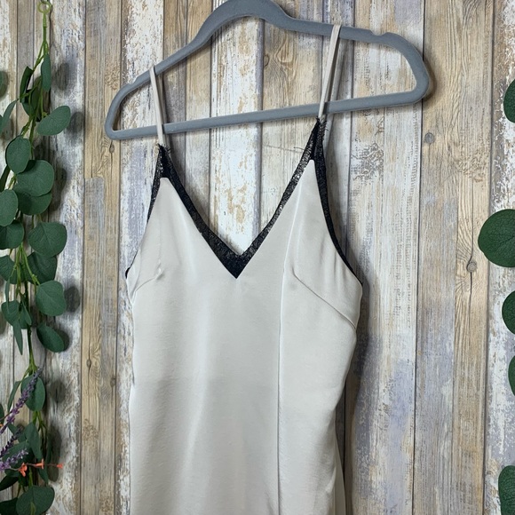 Seek the Label Satin Champagne Lace Trim Slip - Picture 2 of 6